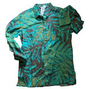 Te Aito Aloha Shirt Men’s Large Tahitian Hawaiian Cotton Button-Down NWT